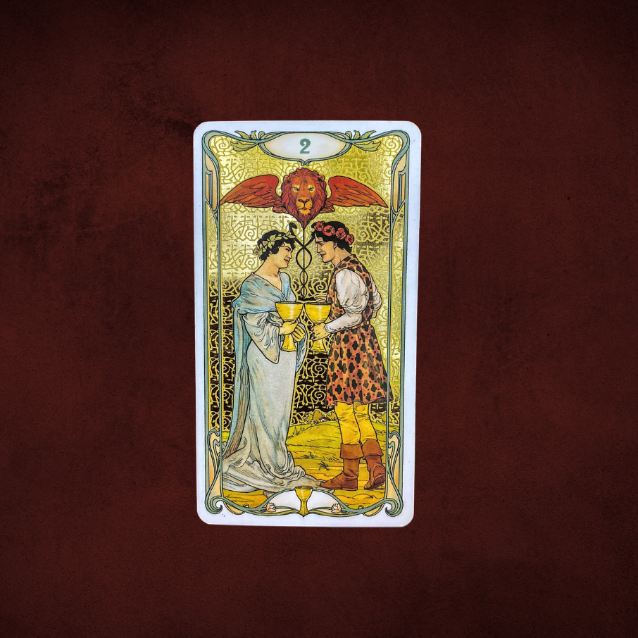 Personal Love tarot reading, 2 of cups tarot card 